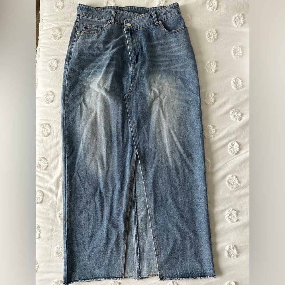 Denim Midi Skirt